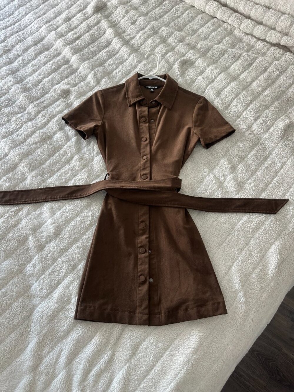 Steve Madden brown suede button down dress size xsmall
